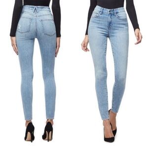 Good American Good Legs Jeans 10/30 Light Wash High Rise Skinny Stretch Denim